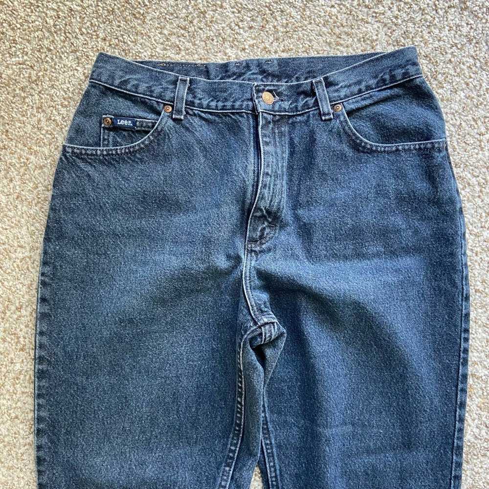 Vintage Lee Dark Wash Jeans 14 - image 2