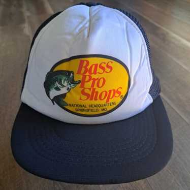 Bass Pro Shops BASS PRO SHOP HAT FISHING TRUCKER SNAPBACK BLACK FLAG