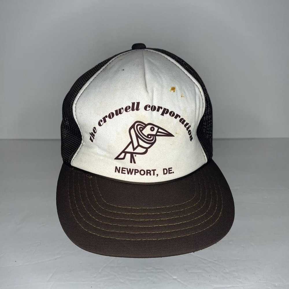 Vintage 90s The Crowell Corporation Brown Trucker… - image 1