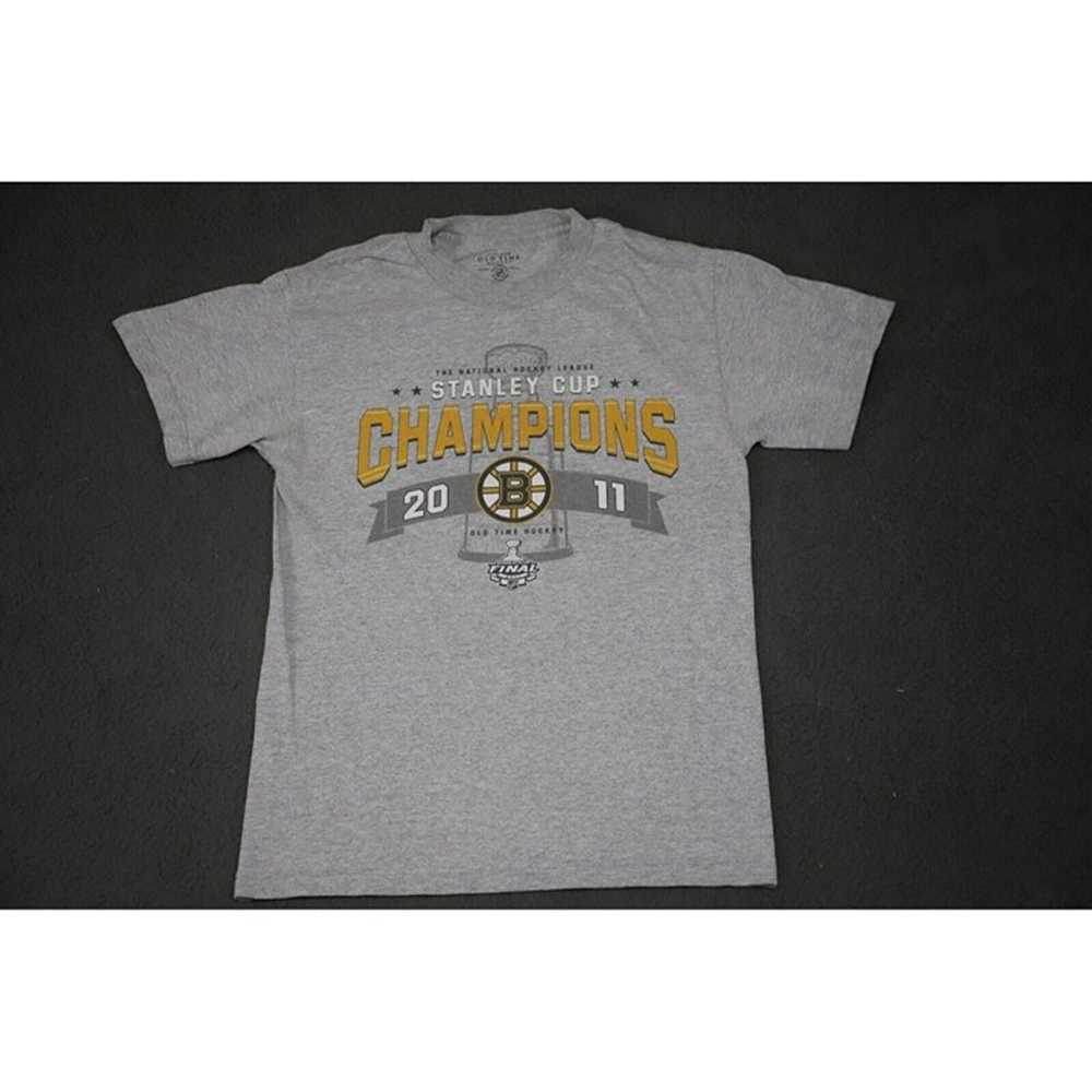 Old Time T-Shirt Mens Small Gray Boston Bruins St… - image 1