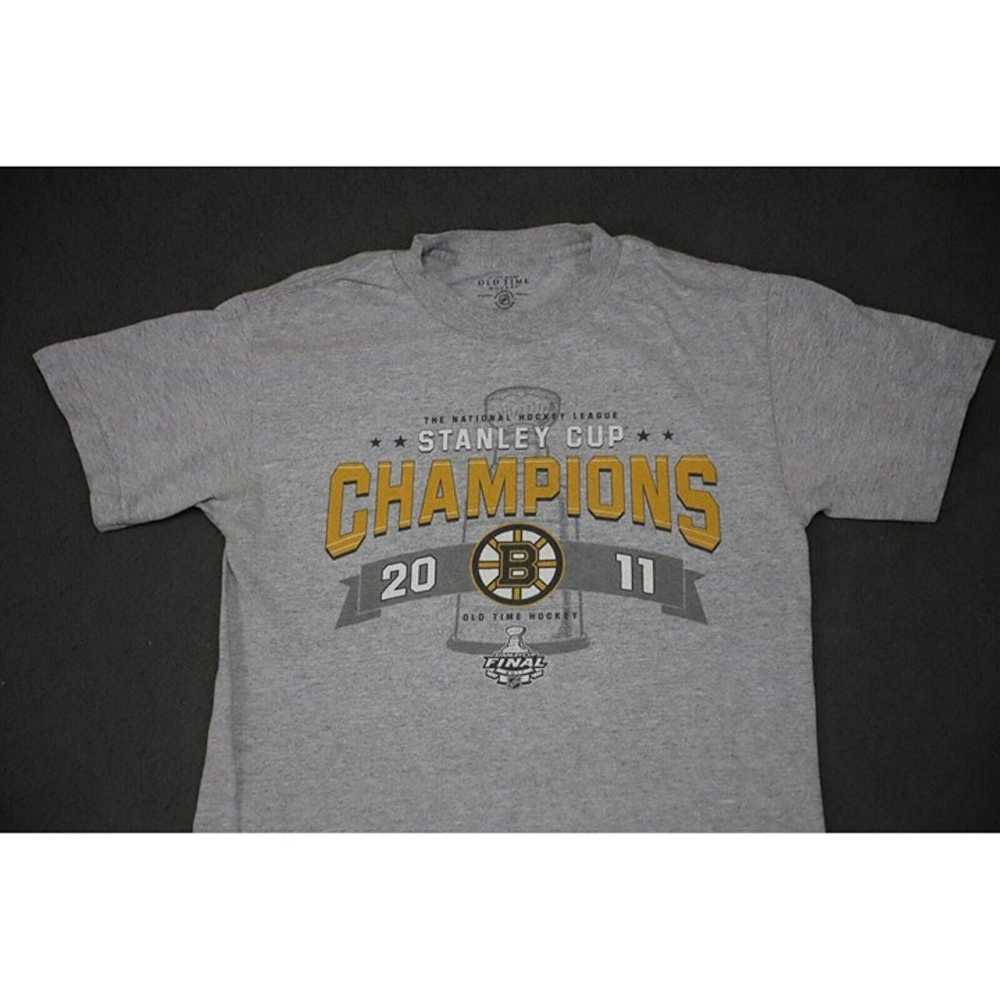 Old Time T-Shirt Mens Small Gray Boston Bruins St… - image 2