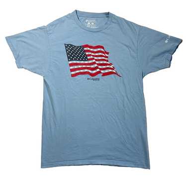 Columbia PFG American Flag T Shirt