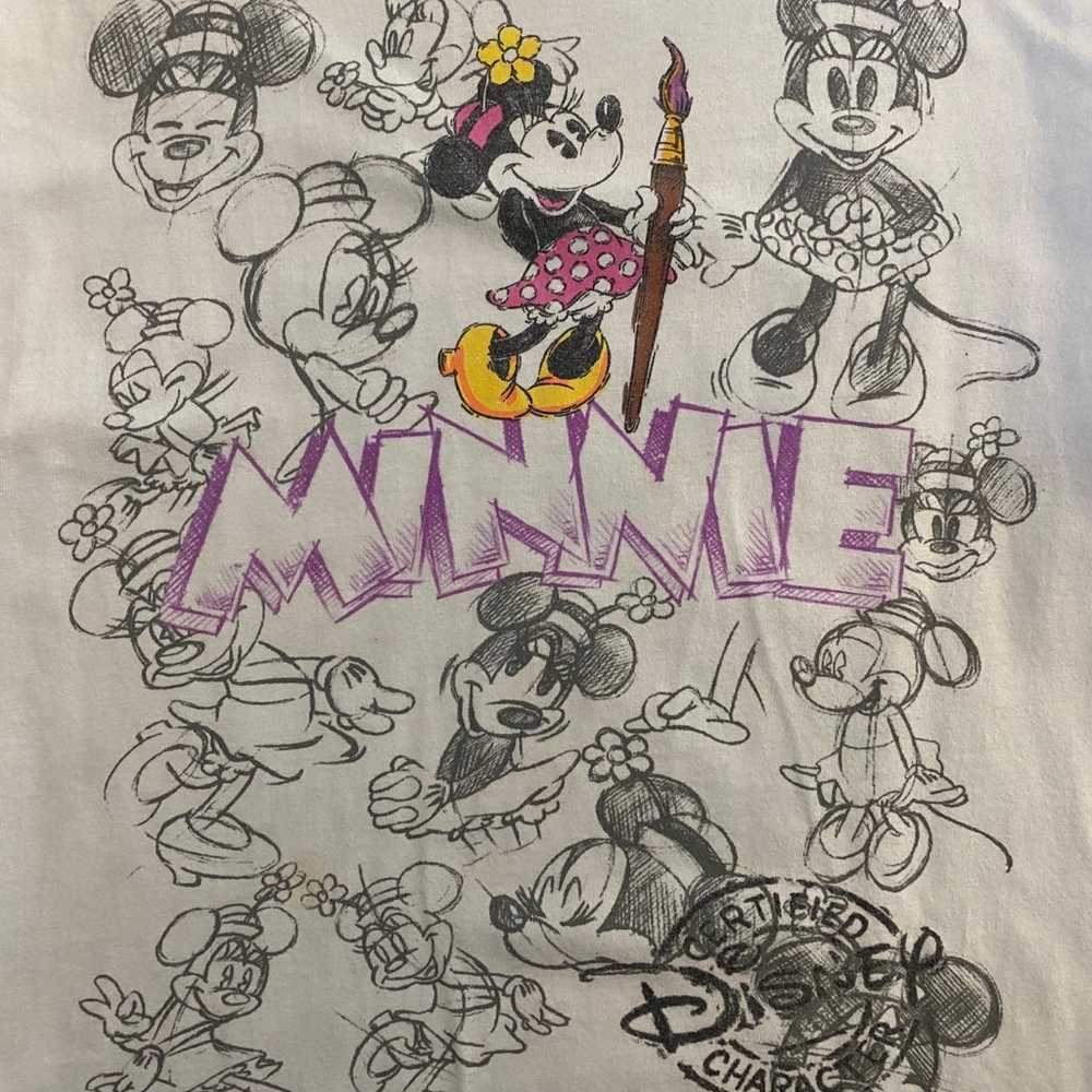 Vintage 1990s Disney Minnie Mouse Painting Art Sh… - image 3