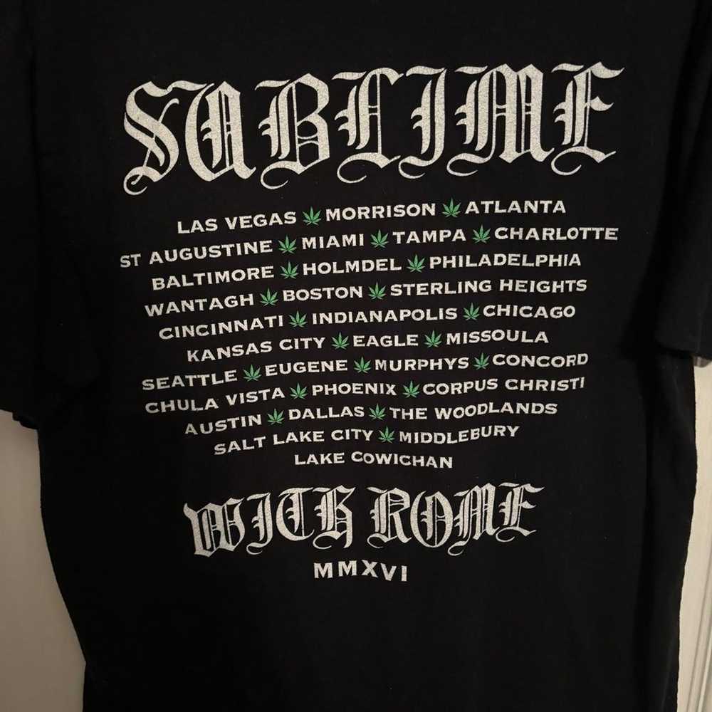 Unisex Black Sublime with Rome 2016 Concert T-Shi… - image 3