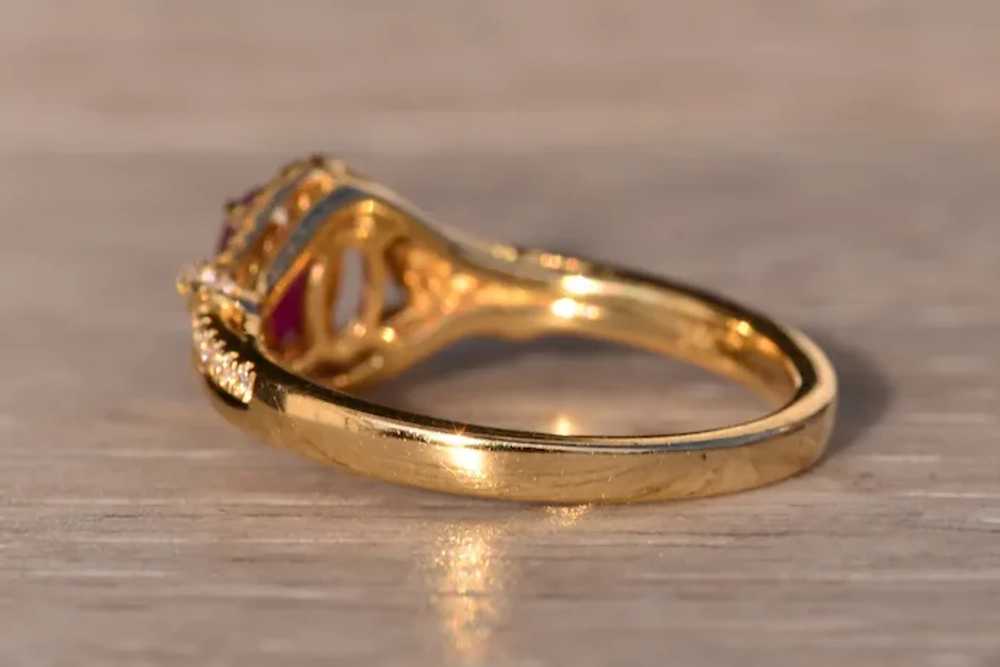 Natural Ruby and Diamond Ring in Yellow Gold - image 3