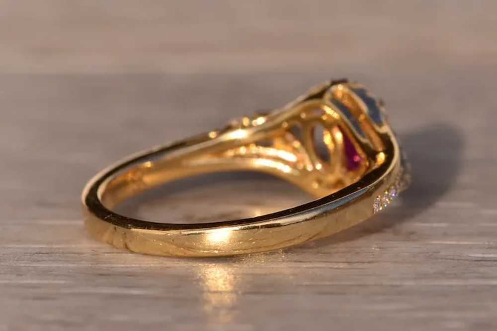 Natural Ruby and Diamond Ring in Yellow Gold - image 4