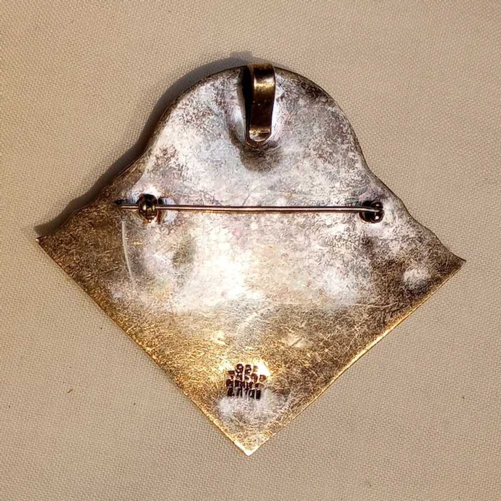 Taxco sterling silver Raton pin pendant - image 3
