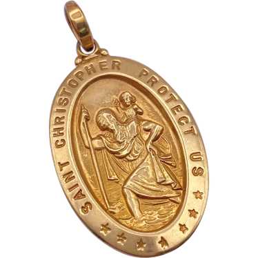Saint Christopher Protection Medal Pendant Charm … - image 1