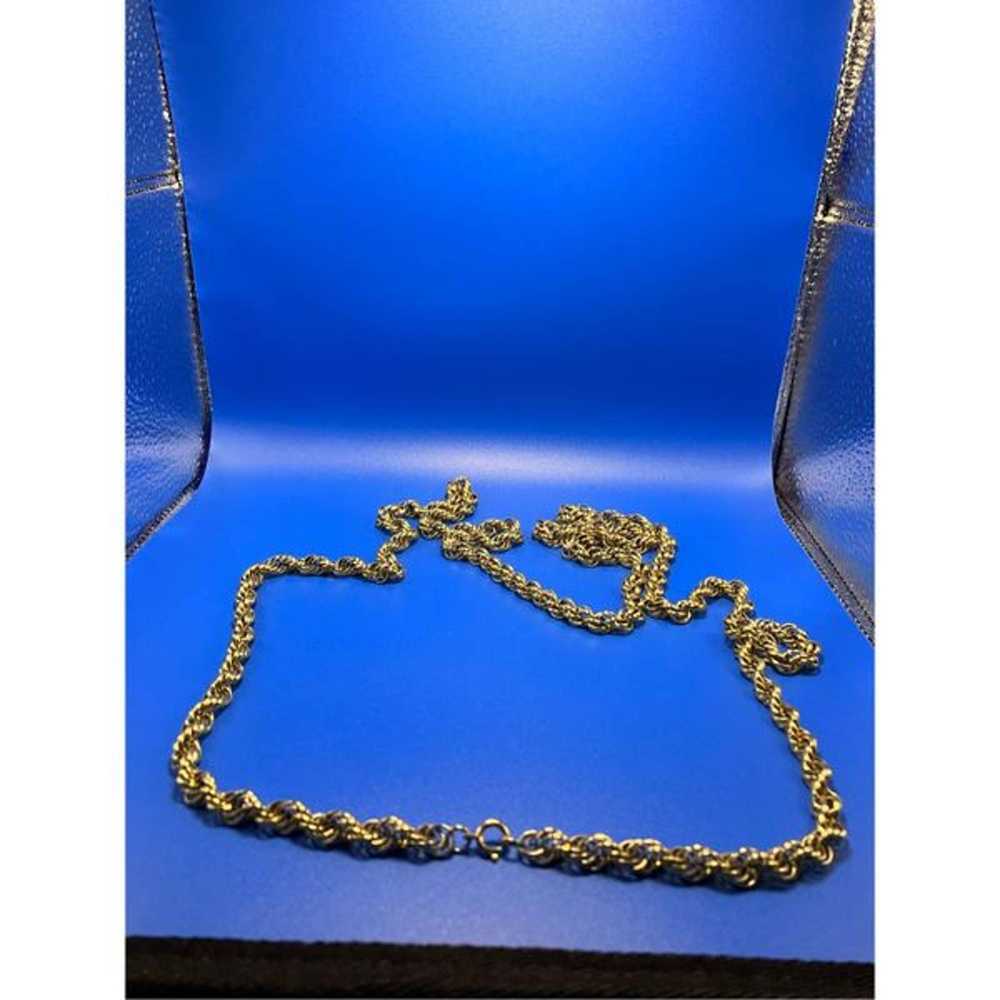 Other Long, heavy gold-tone chain necklace! - image 2