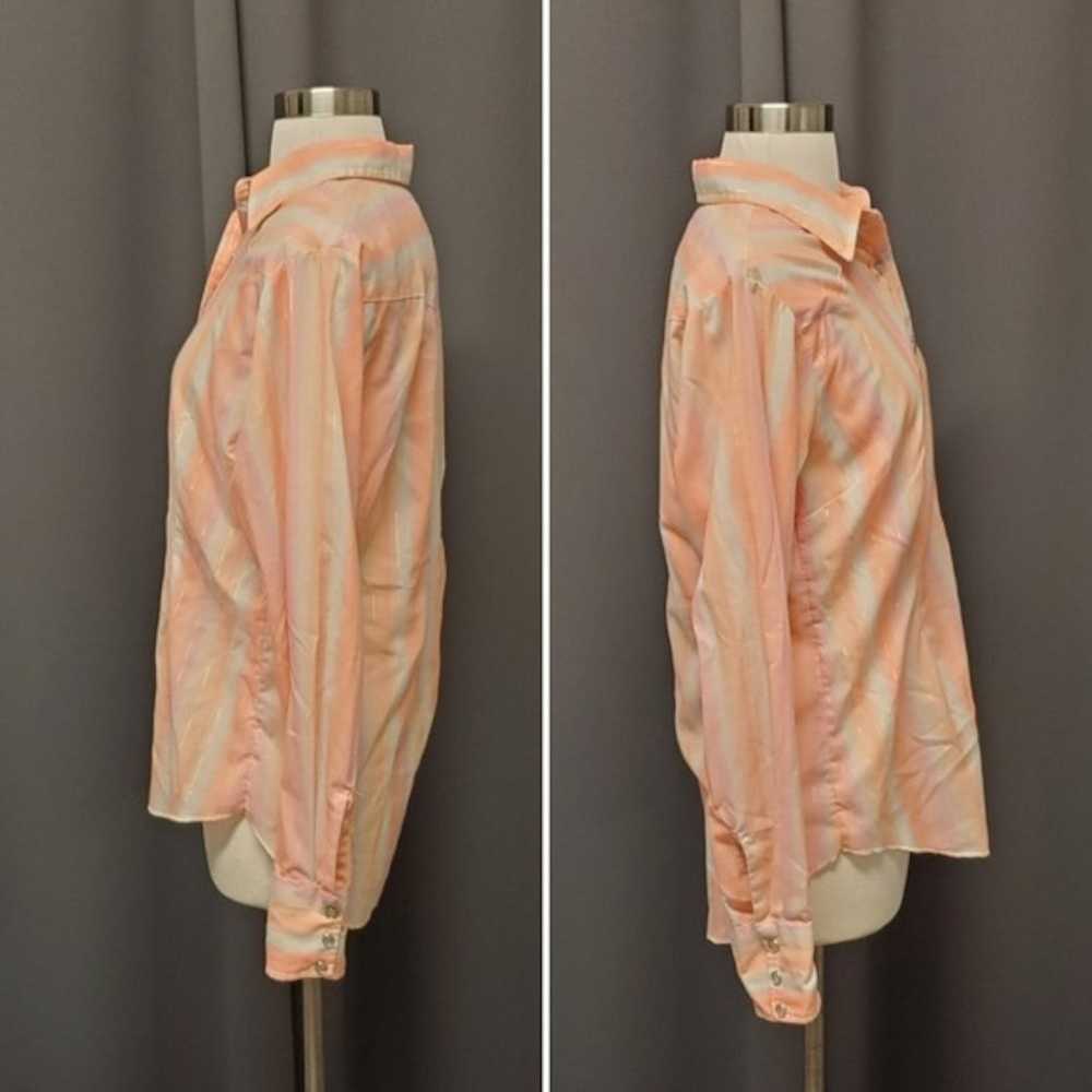 Vintage Vtg 70s H BAR C Western Striped Pastel Ra… - image 2