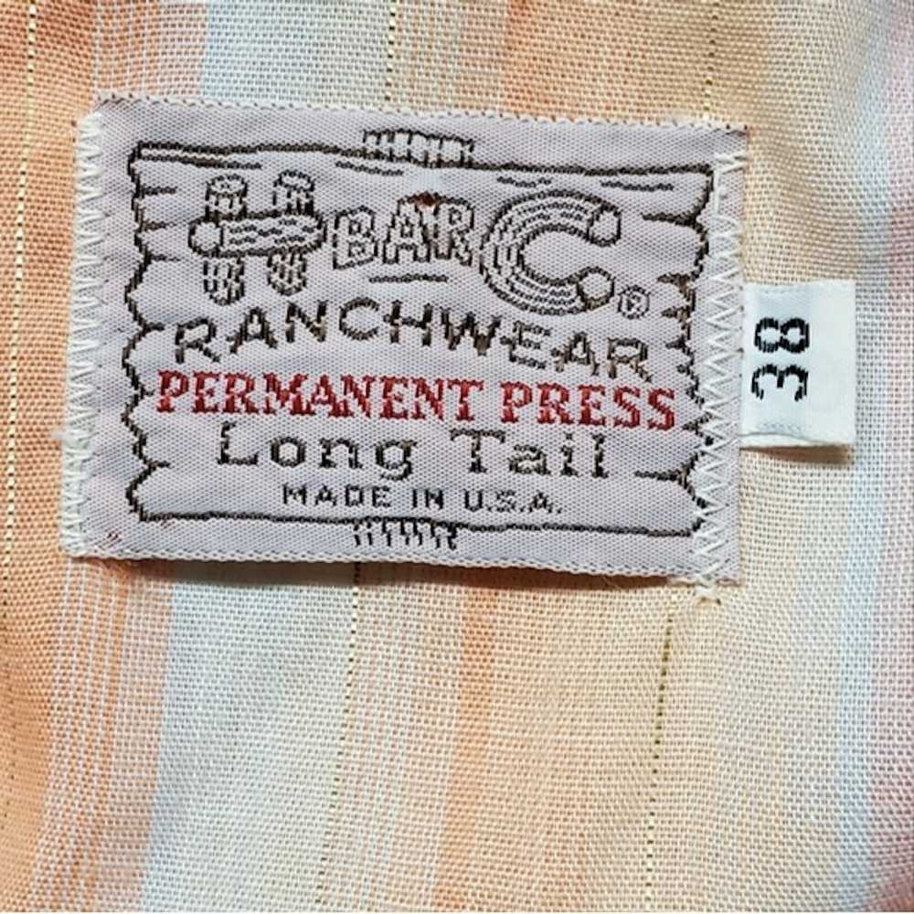 Vintage Vtg 70s H BAR C Western Striped Pastel Ra… - image 4