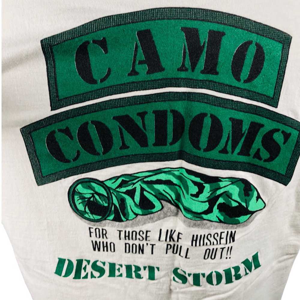 Hanes Vintage Desert Storm T-Shirt White Camo Con… - image 4