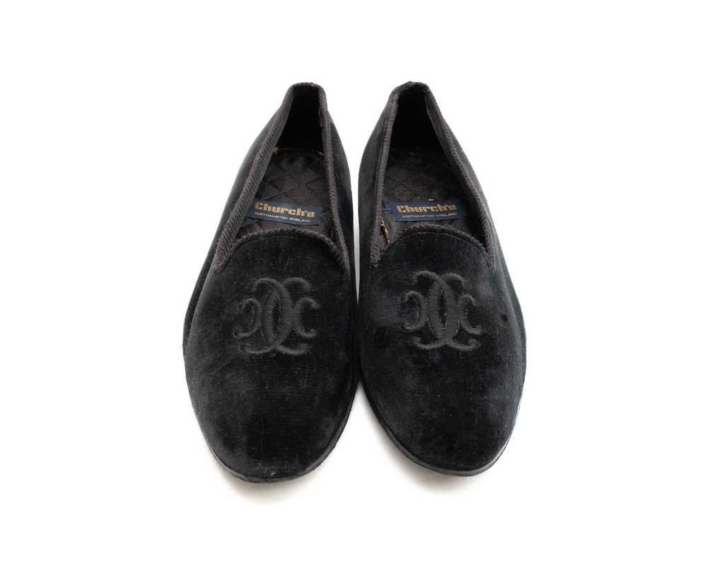 Churchs CHURCH’S Big Logo Velvet Smoking Loafers - image 4