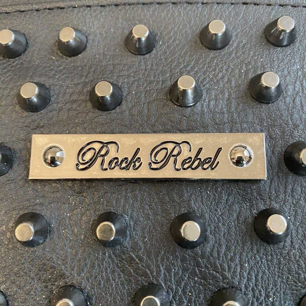 Rebel Rock Rebel Black Studded Vinyl Large Handba… - image 5