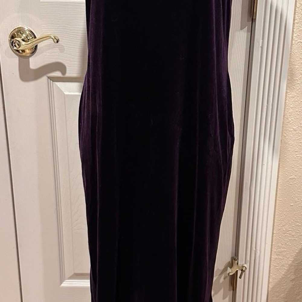 Vintage formal dress purple velvet size 12 - image 1