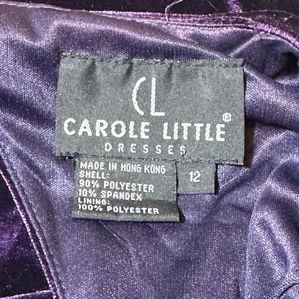 Vintage formal dress purple velvet size 12 - image 8