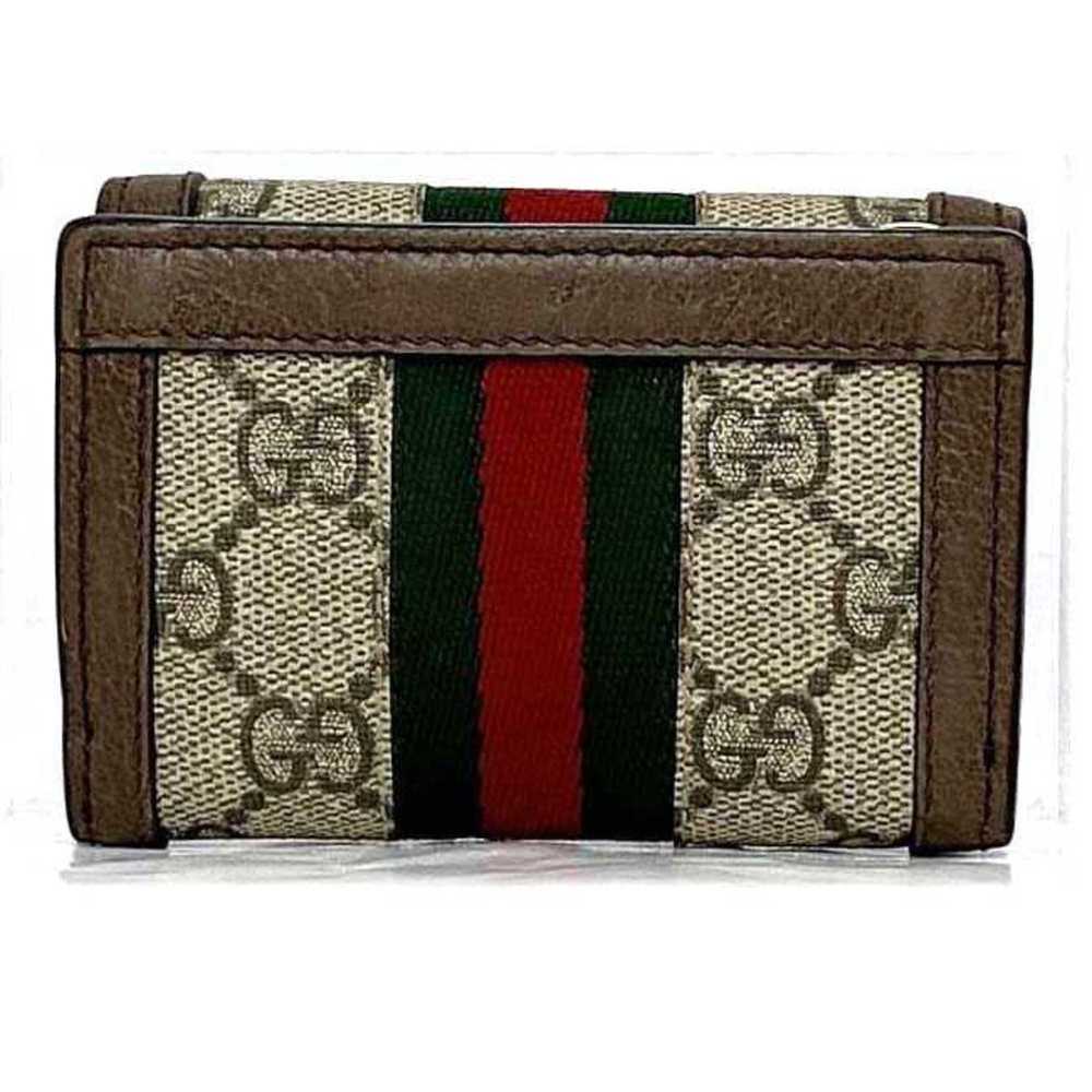 Gucci GUCCI Trifold Wallet Beige Brown GG Marmont… - image 2