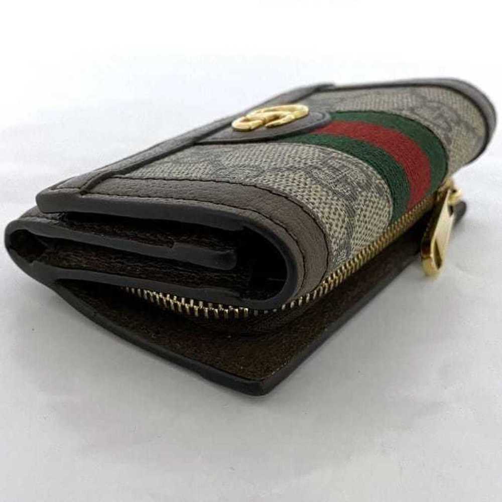 Gucci GUCCI Trifold Wallet Beige Brown GG Marmont… - image 3