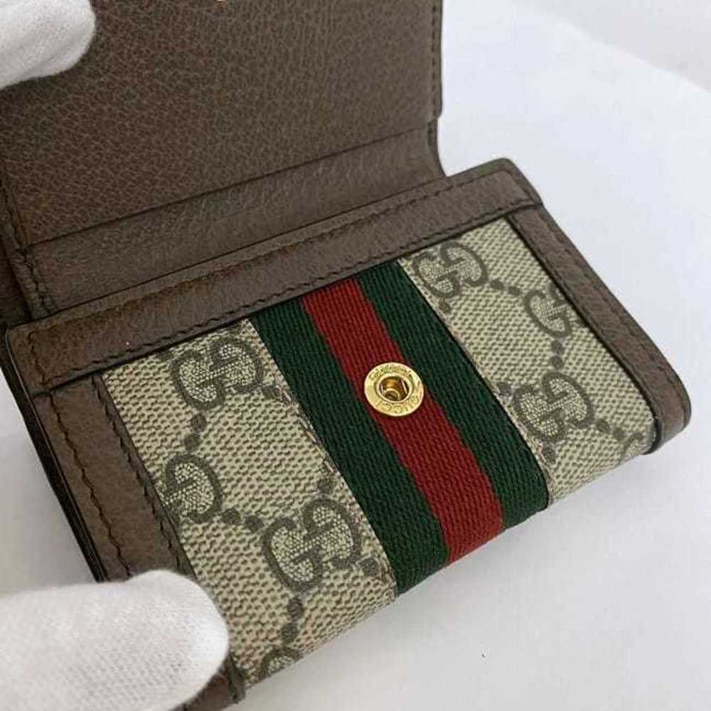 Gucci GUCCI Trifold Wallet Beige Brown GG Marmont… - image 5