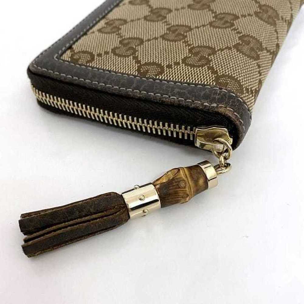 Gucci GUCCI Bifold Round Wallet Beige Brown GG Ba… - image 4