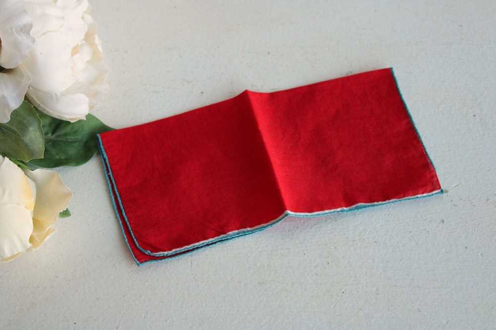 Vintage Vintage Red Handkerchief, Cotton Hankie P… - image 6