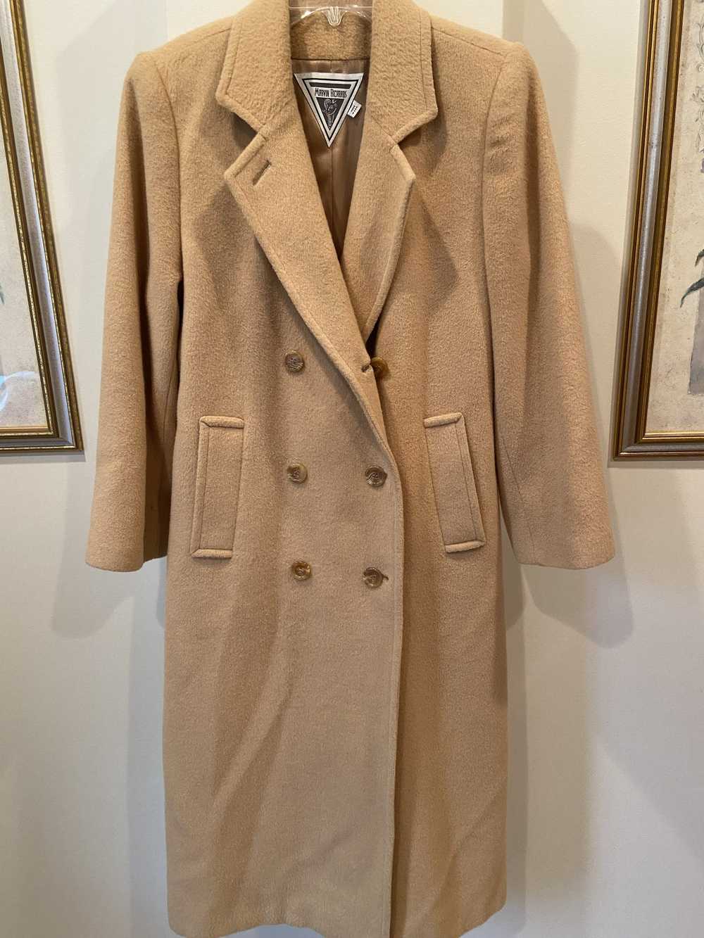 Vintage Vintage Marvin Richards Tan Overcoat-Wool… - image 1