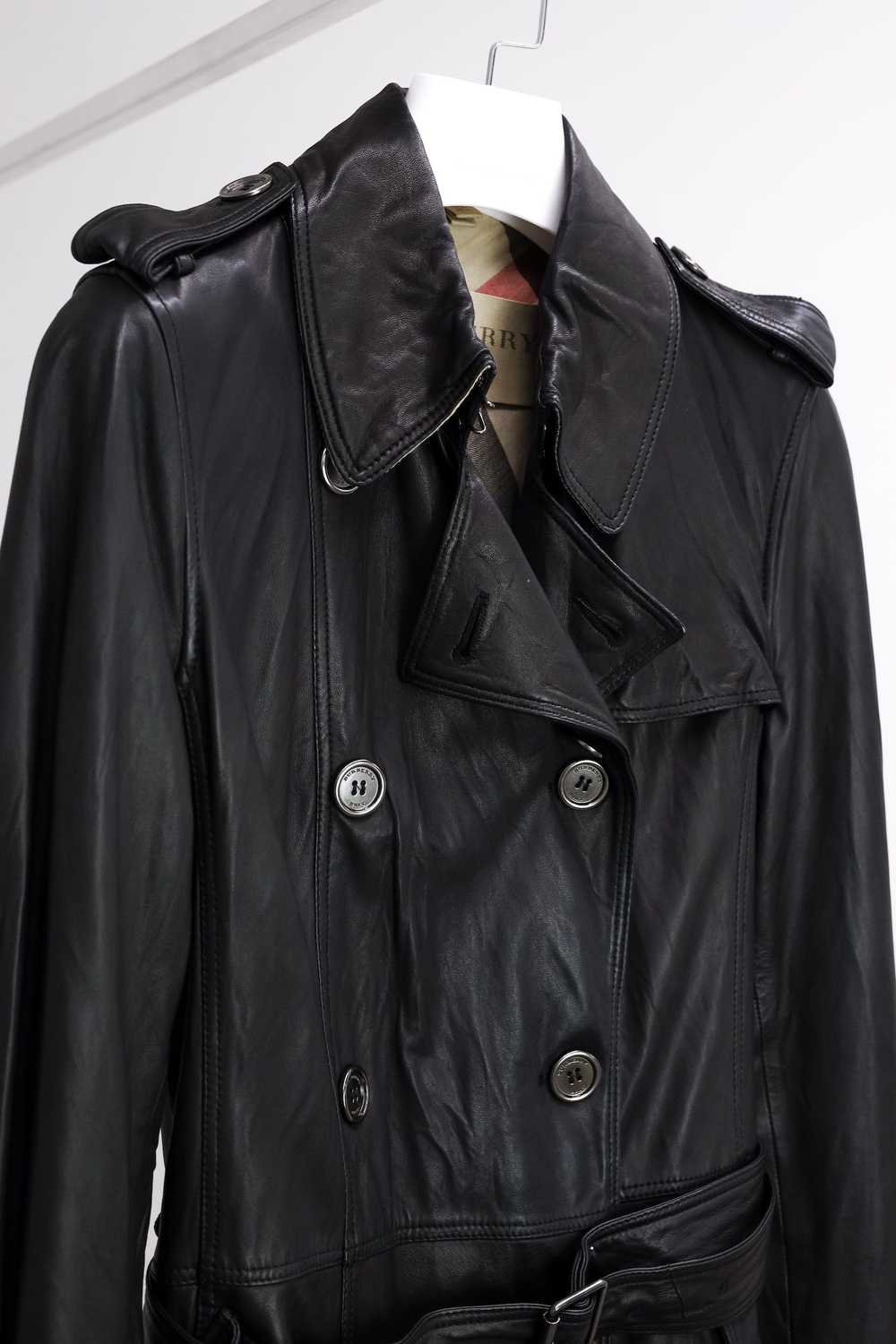 Burberry Burberry Brit Lambskin Leather Black Tre… - image 3