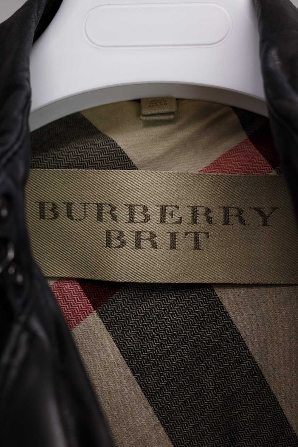 Burberry Burberry Brit Lambskin Leather Black Tre… - image 4