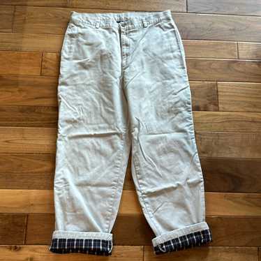 L.L. Bean Vtg LL Bean flannel lined trouser pants - image 1