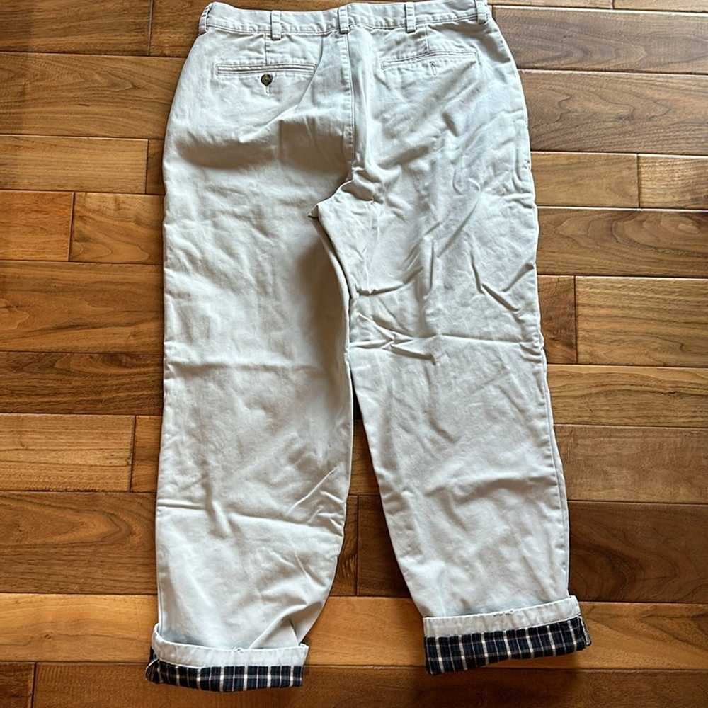 L.L. Bean Vtg LL Bean flannel lined trouser pants - image 4