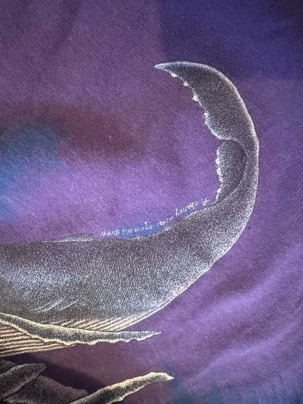 Hanes × Made In Usa × Vintage 1991 Whale Art Tee … - image 5