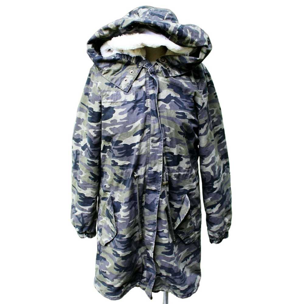 Other Camouflage Jacket Women sz L White Faux Fur… - image 1