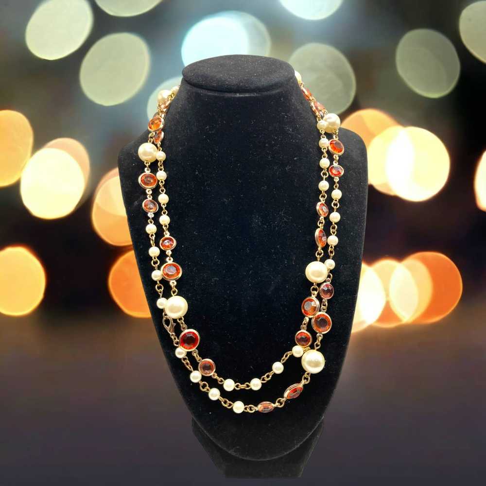 Other Long faux pearls necklace! - image 1
