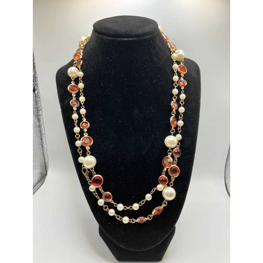 Other Long faux pearls necklace! - image 2