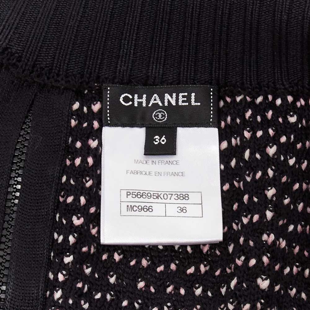 Chanel CHANEL black pink silk cotton blend tweed … - image 8