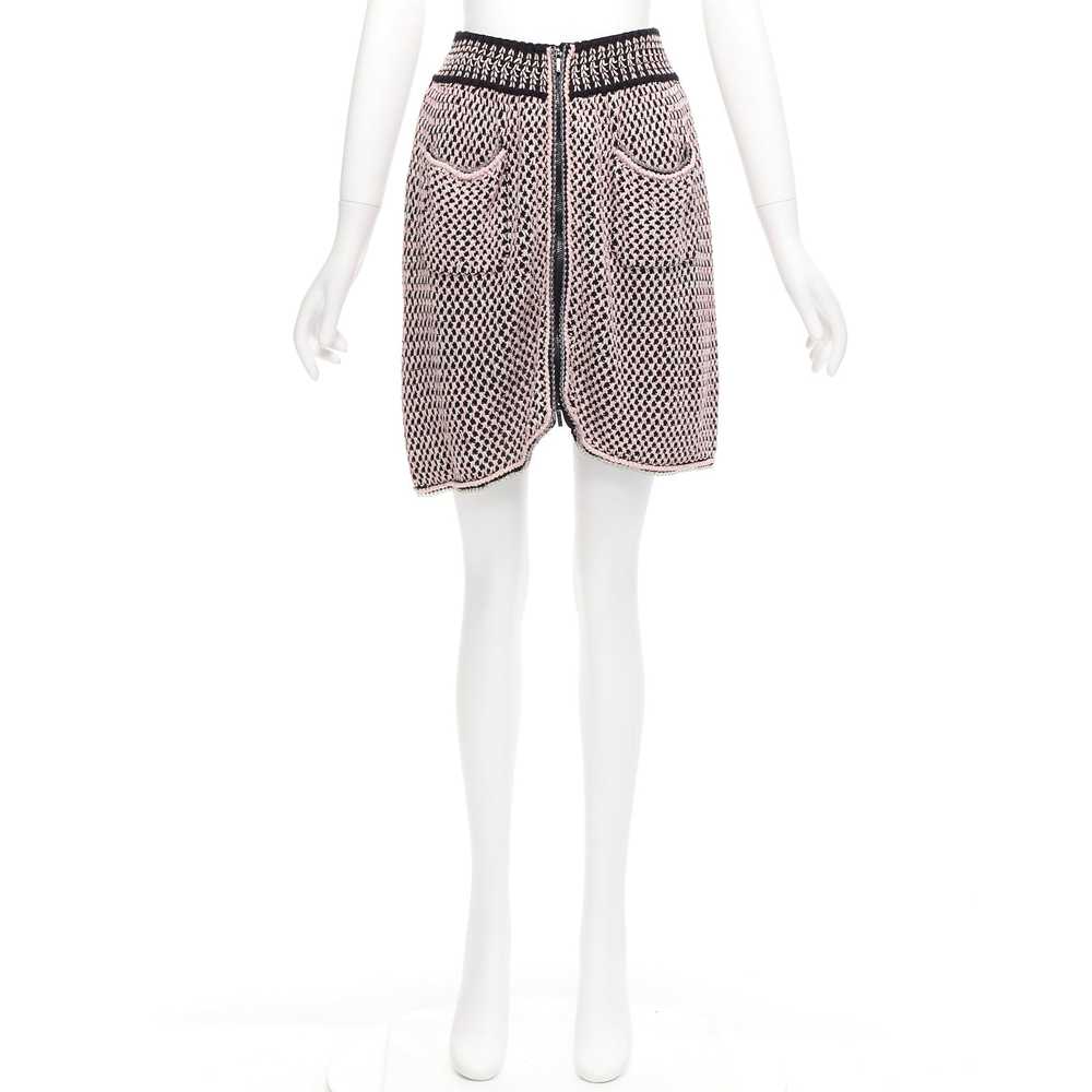 Chanel CHANEL black pink silk cotton blend tweed … - image 9