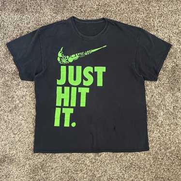 Humor × Nike × Vintage Vintage Nike Parody Weed T… - image 1