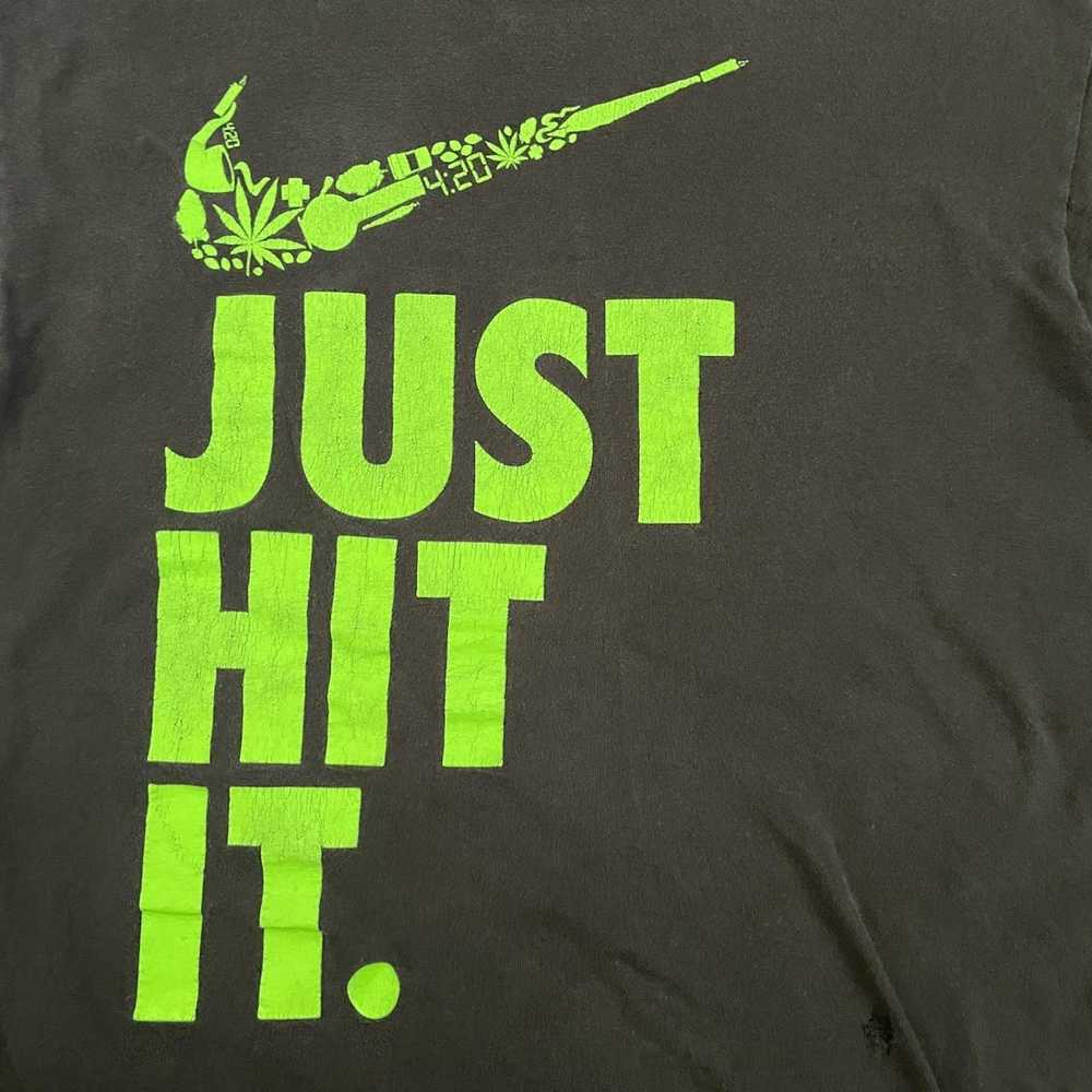 Humor × Nike × Vintage Vintage Nike Parody Weed T… - image 3