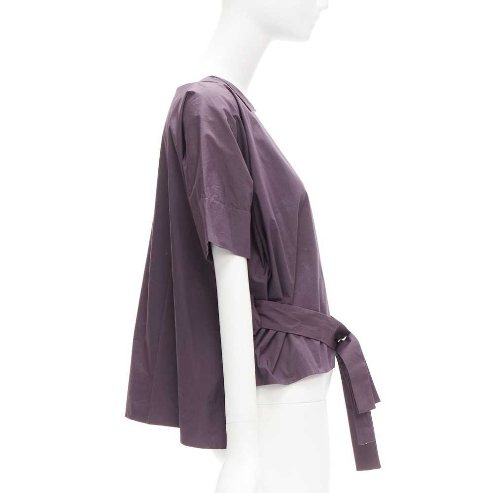 Marni MARNI 100% cotton purple V collar bow belt … - image 4