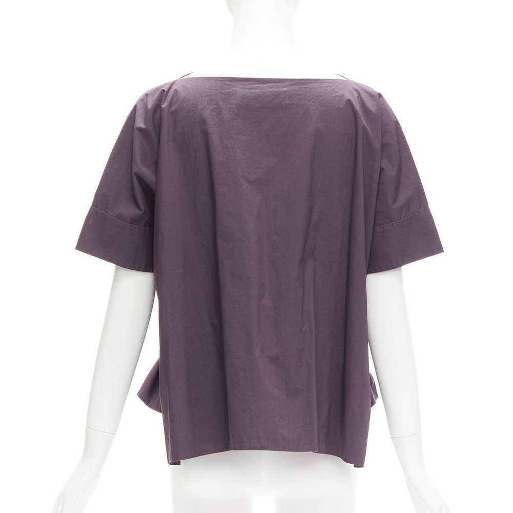 Marni MARNI 100% cotton purple V collar bow belt … - image 5