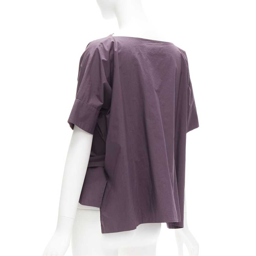 Marni MARNI 100% cotton purple V collar bow belt … - image 6