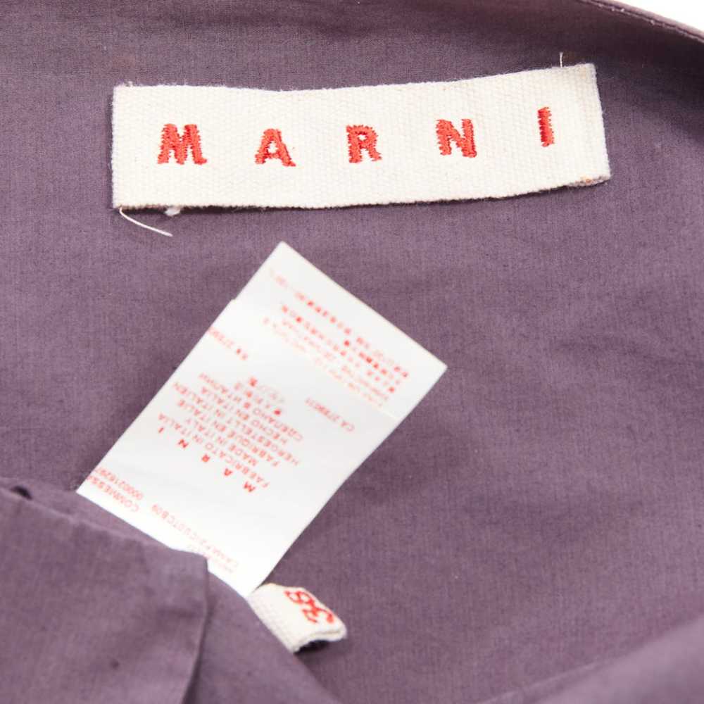 Marni MARNI 100% cotton purple V collar bow belt … - image 8