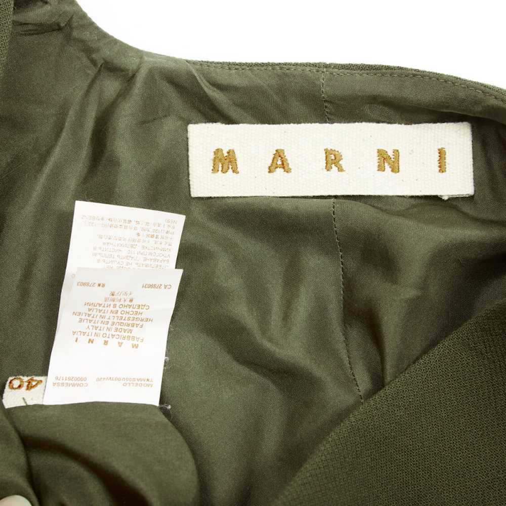 Marni MARNI 100% virgin wool olive silk lined V n… - image 8