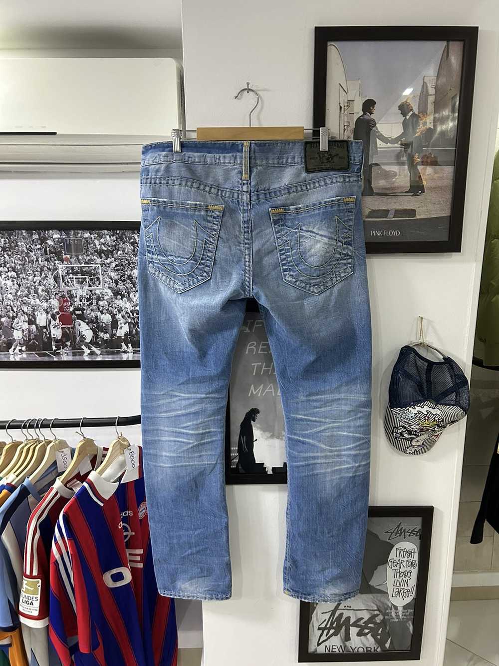 True Religion × Vintage True religion baby blue j… - image 1