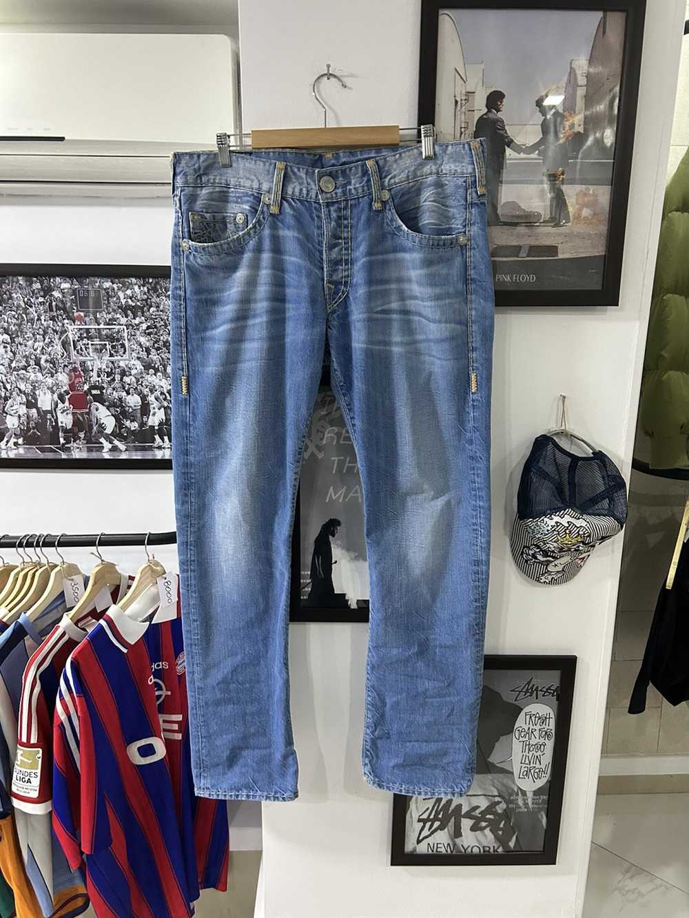 True Religion × Vintage True religion baby blue j… - image 2