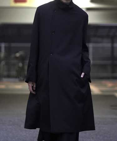 Asymmetrical-double-collar longline shirt, Yohji Yamamoto