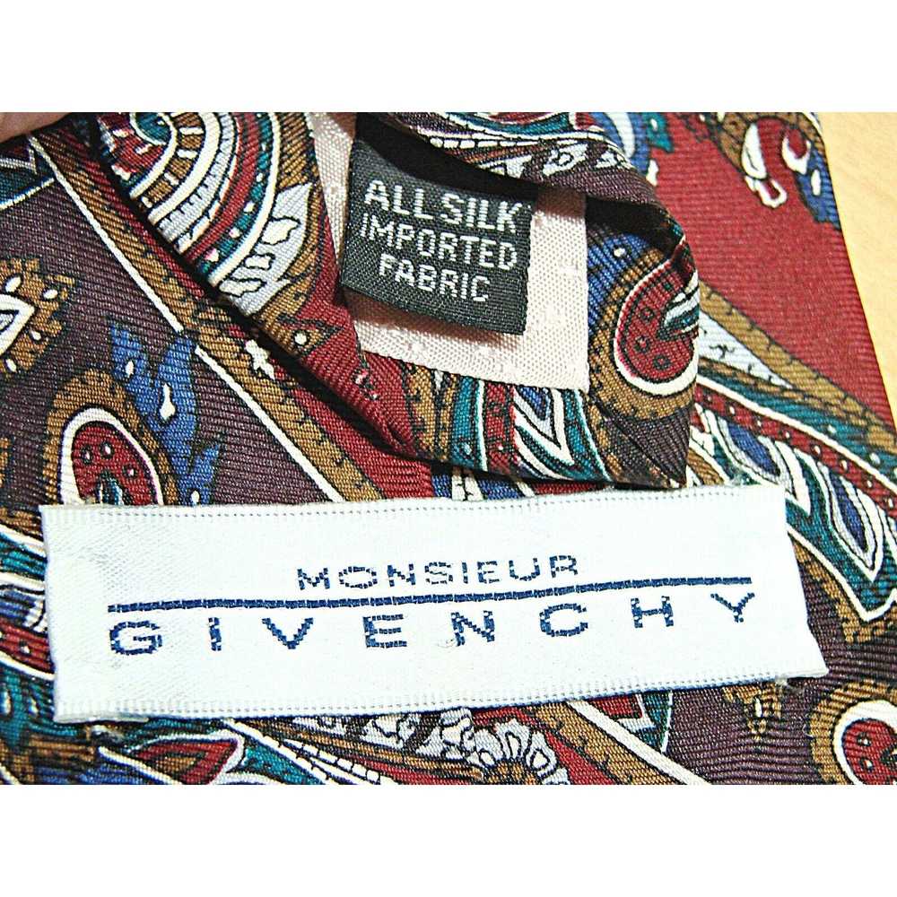 Givenchy Monsieur Givenchy 100% Silk Necktie Red … - image 3