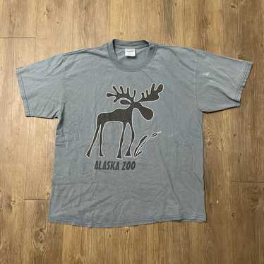 Streetwear × Vintage Y2K Alaska Zoo Moose T-Shirt 