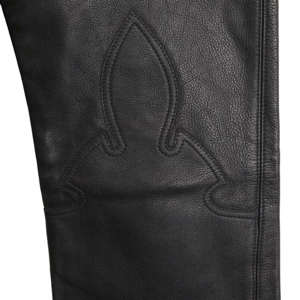 Chrome Hearts Chrome Hearts Fleur Knee Leather Pa… - image 9