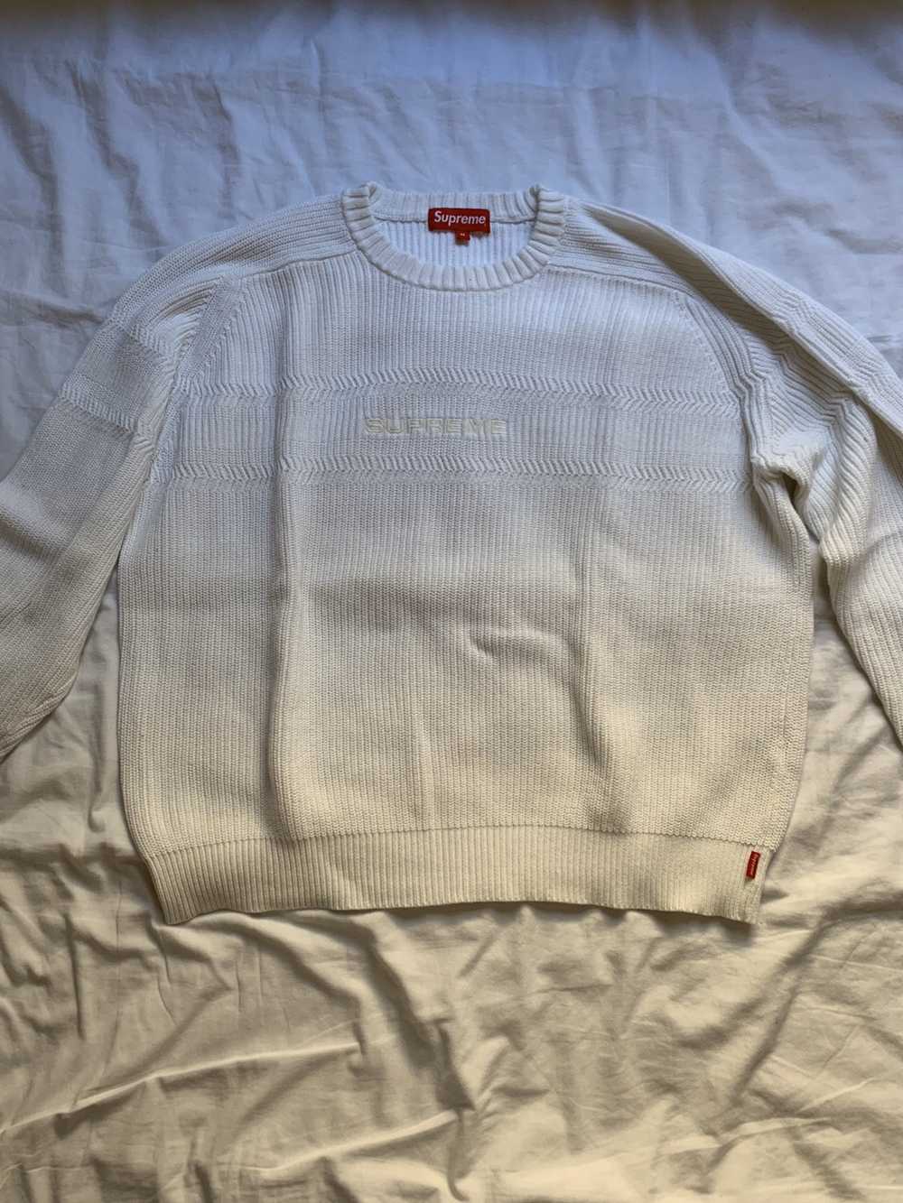 Supreme Chest Stripe Raglan Sweater - image 1